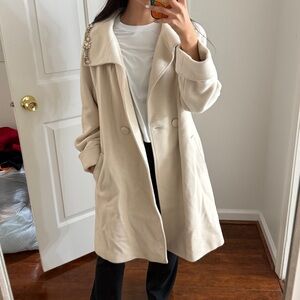 Elegant Cream Women's Coat